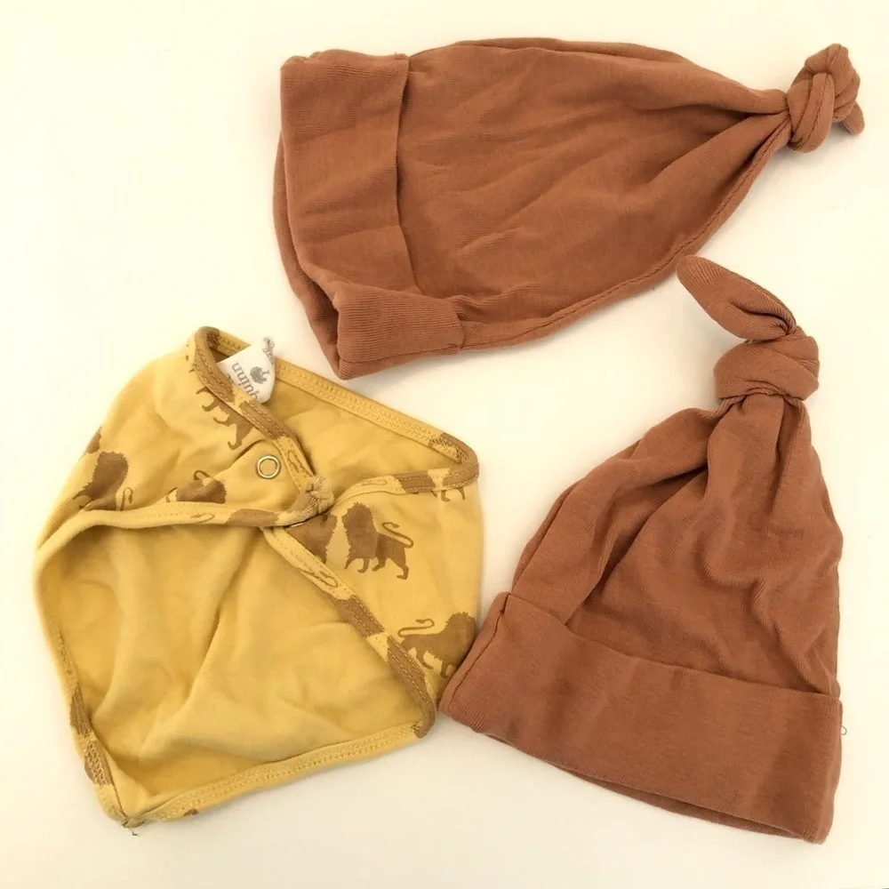 Kate Quinn Yellow Cinnamon Clay Bib and Hats